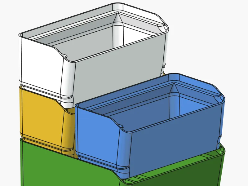 Stackable and Slidable Storage Boxes