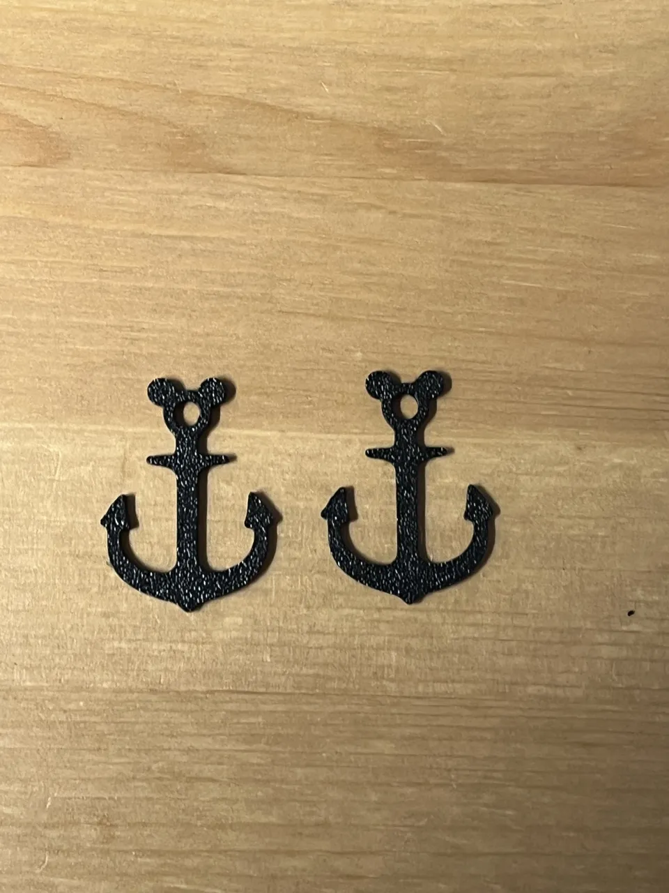 anchor mickey mouse earrings view 2