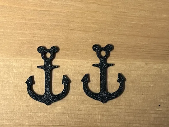 anchor mickey mouse earrings