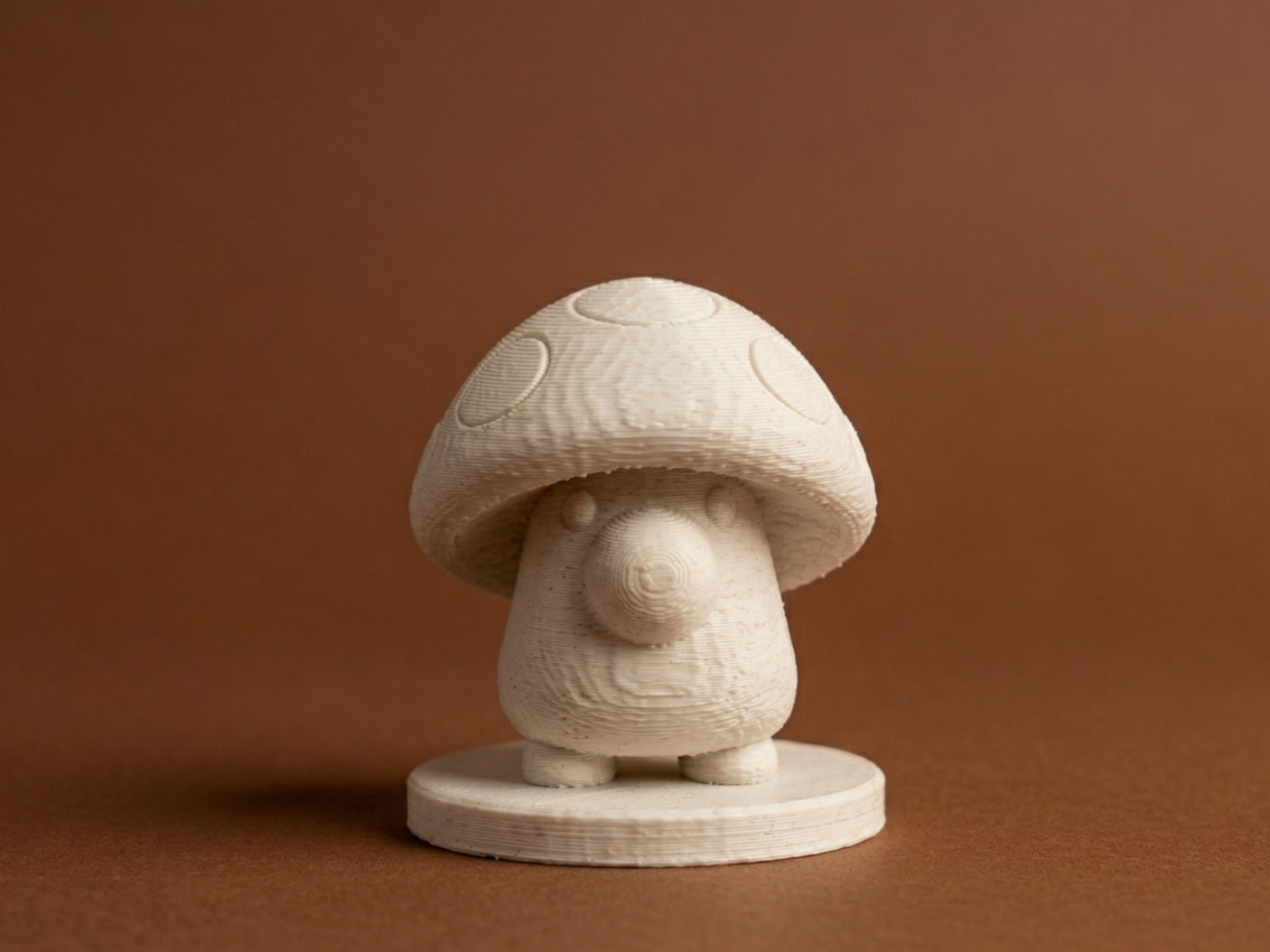 Cute Mushroom Character – Kawaii Forest Figurine