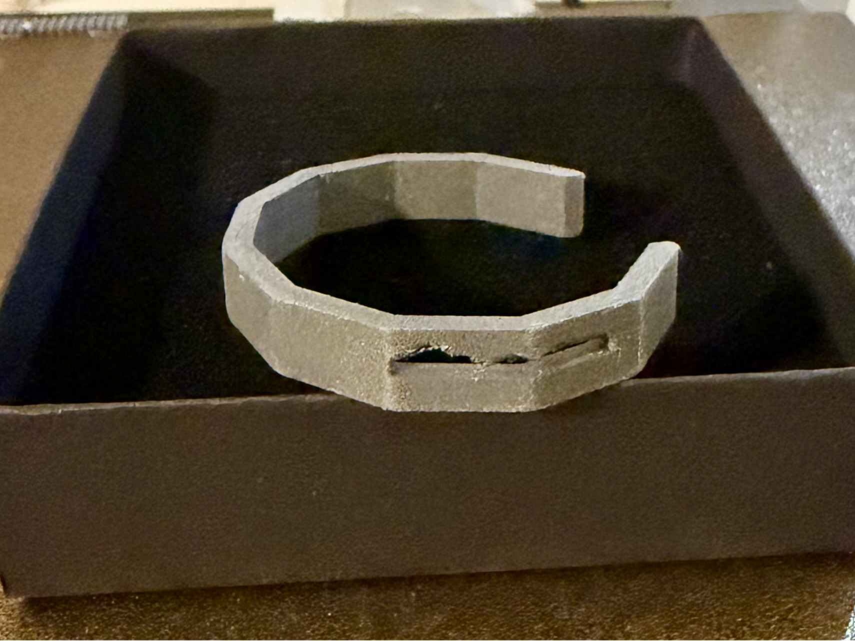 Minimalist Geometric Cuff Bracelet Voronoi  Design