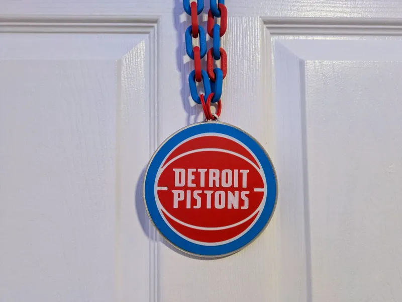 Detroit Pistons NBA Logo Chain (fits A1 mini)