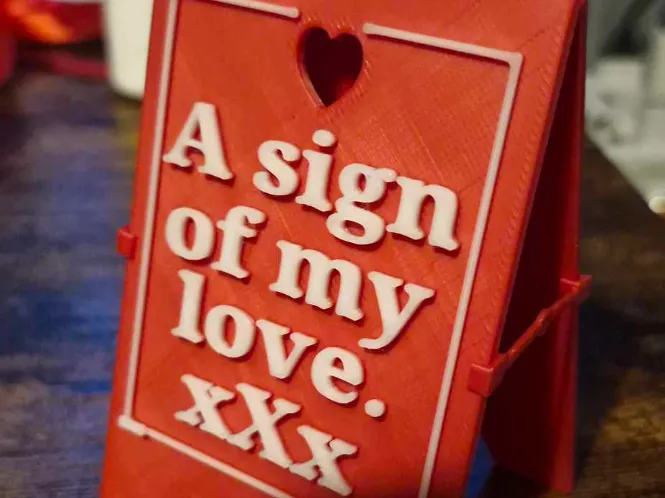 Valentines sign of love