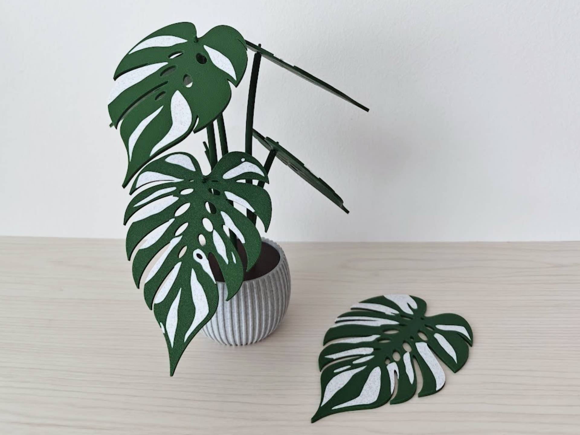 Monstera Devil Monster coaster set - 1