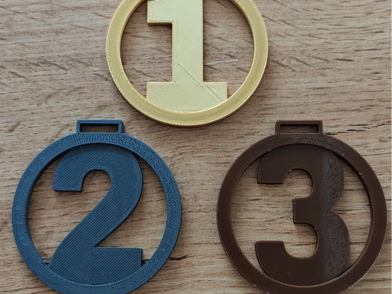 Sports medal for 1st, 2nd and 3rd place