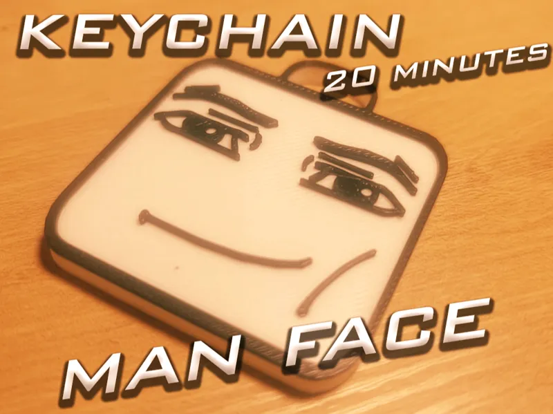 Roblox Man Face Keychain