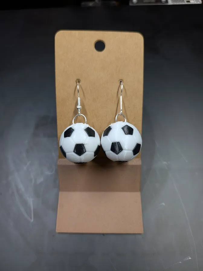 Soccer Ball Earrings view 2