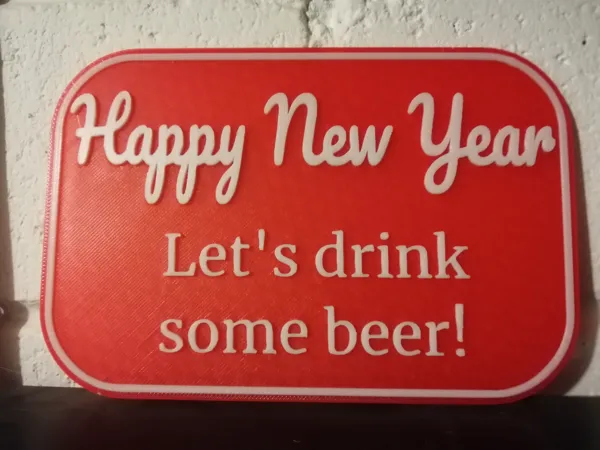 Panneau Bonne Année
