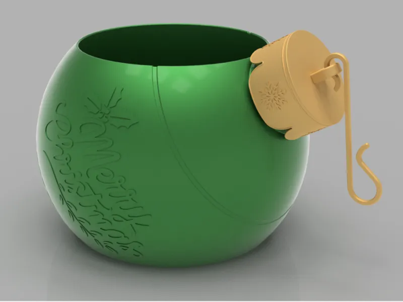 CHRISTMAS BALL BOWL VASE