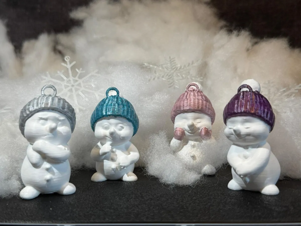 Bonhommes de neige à suspendre