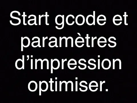 gcode et parametre d'impression optimiser pour A1