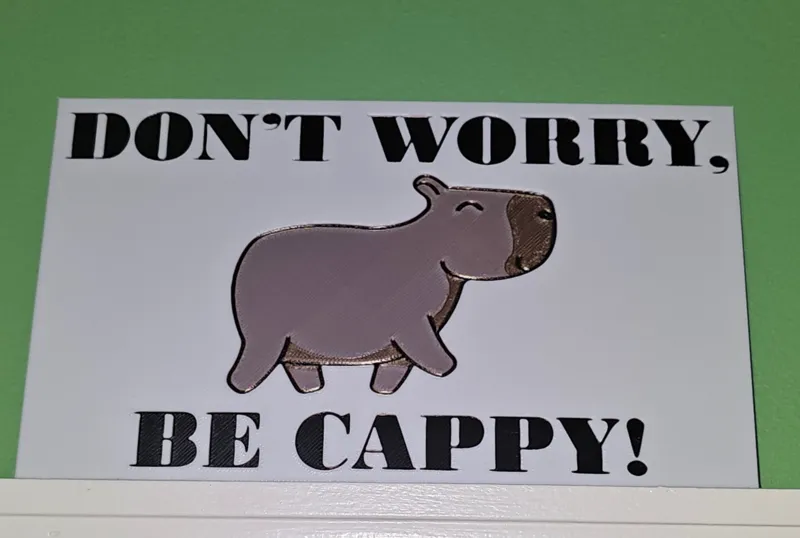 Don't Worry Be Cappy - 3 color hueforge