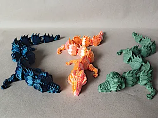 Articulated Dragon with scales 45cm