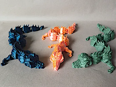 Articulated Dragon with scales 45cm