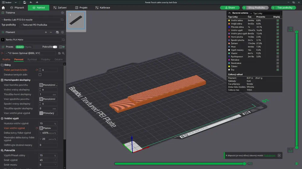 BIGTREETECH Panda Touch cable cover by Jack DuJa MakerWorld