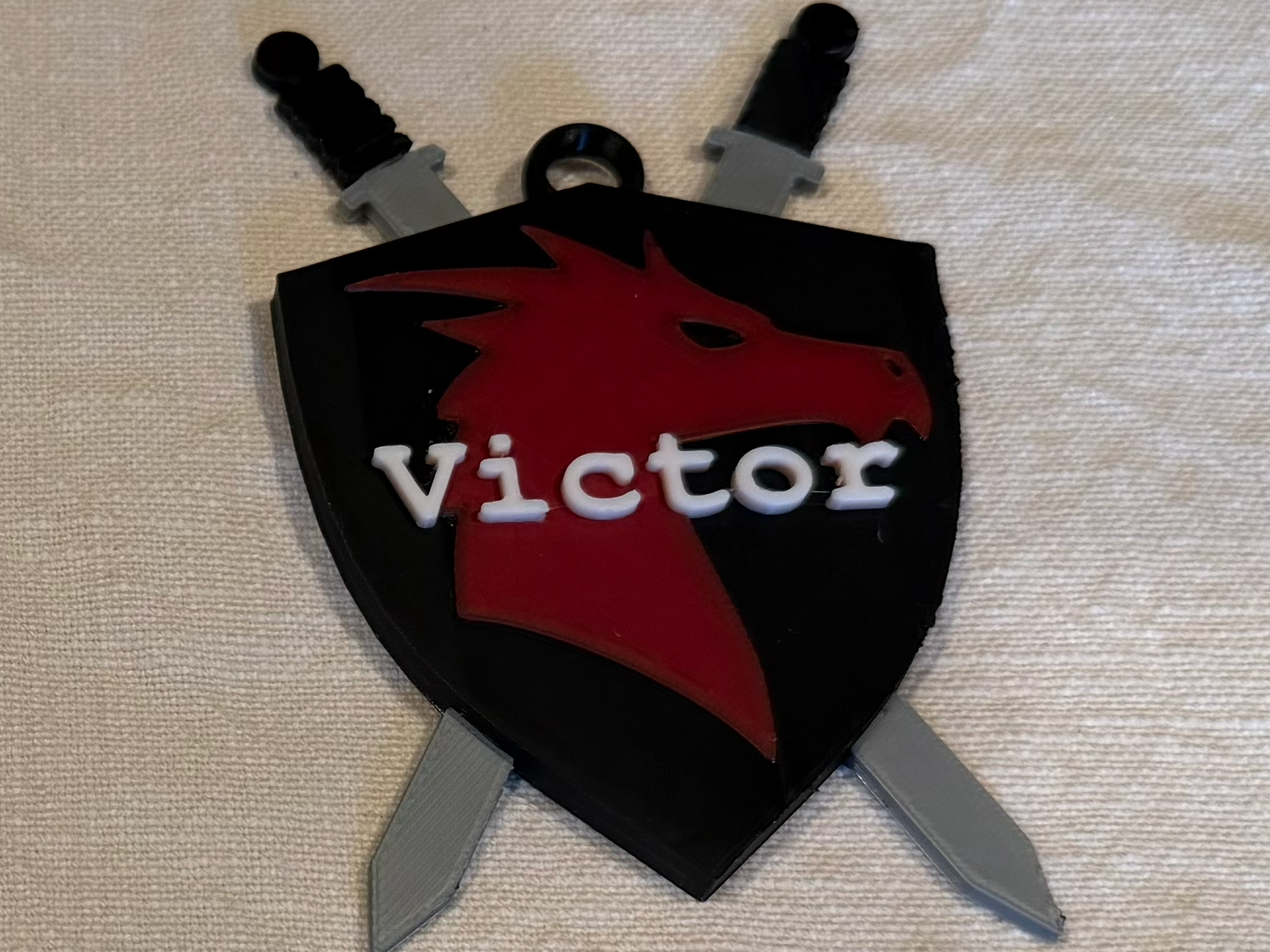 Dragon Shield Personalized Name Tags / Keychains
