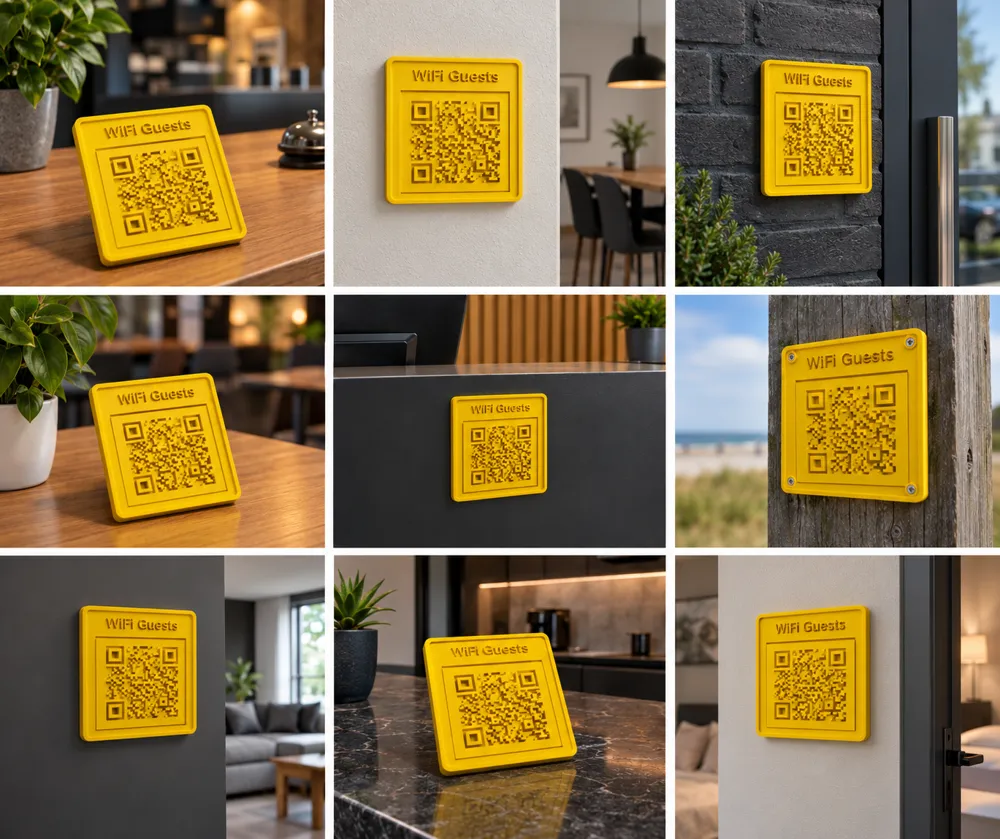 Customizable QR Code Sign with Title & Border - Free 3D Print Model ...