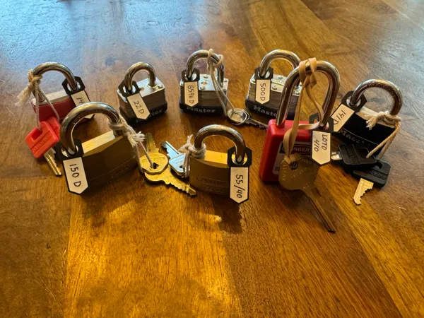 Étiquette pour cadenas de collection