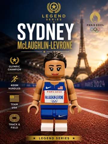Figura decorativa: Sydney McLaughlin-Levrone – Team USA Athletics — vista de referencia 2