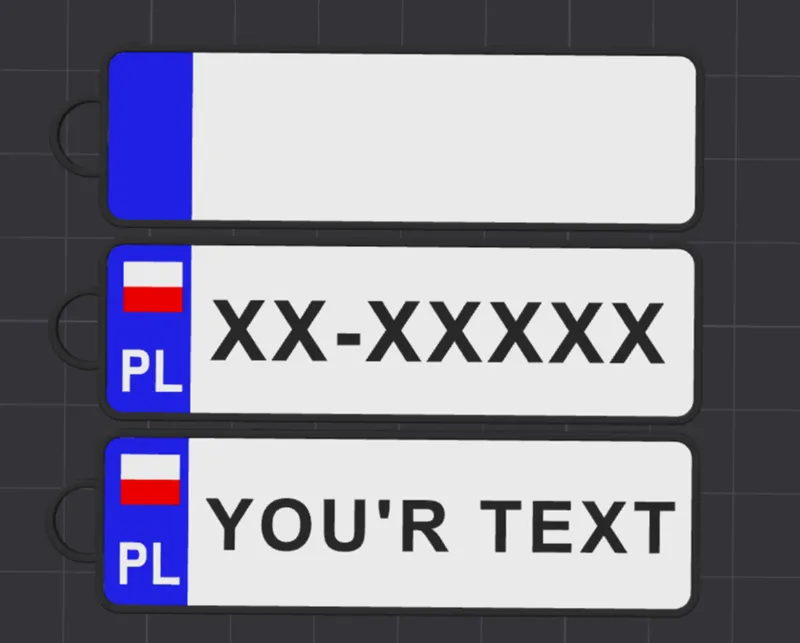 License Plate Keychain