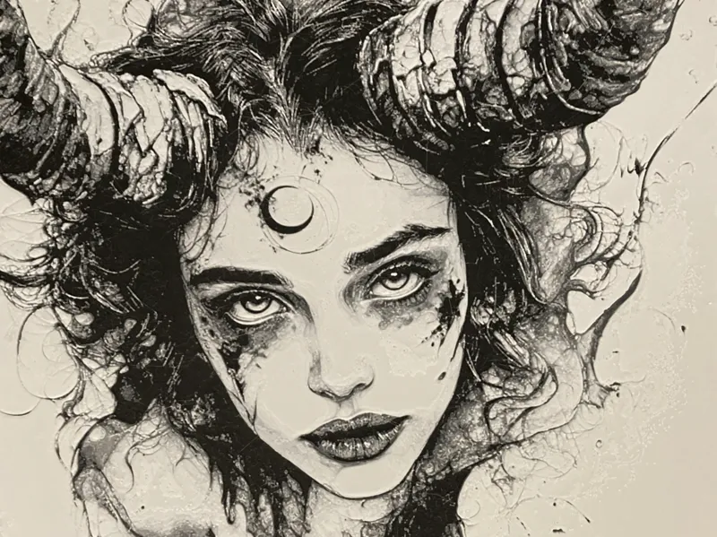 Woman with horns - HueForge