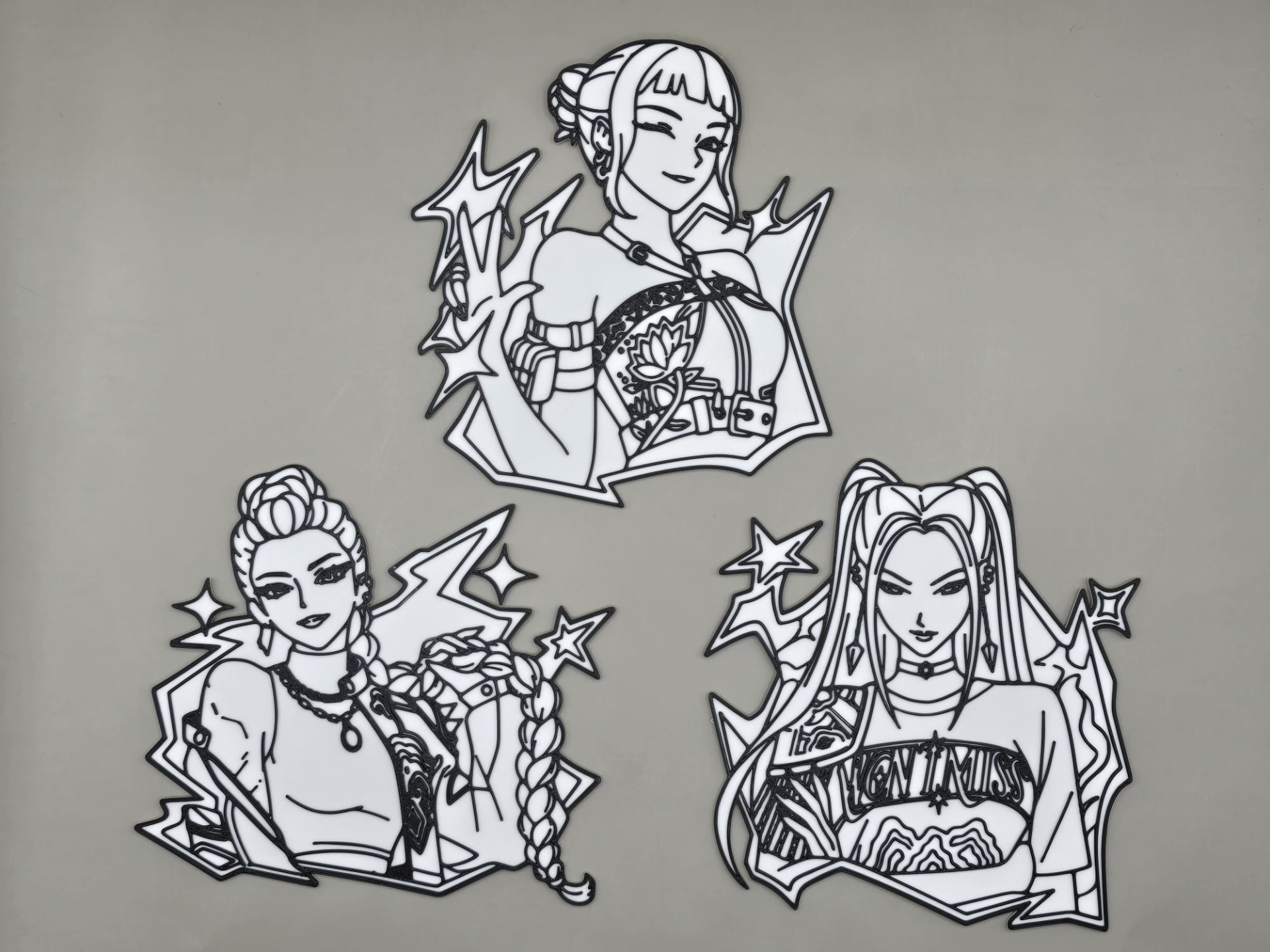 Huntrix Kpop Squad Coloring Cute Painting