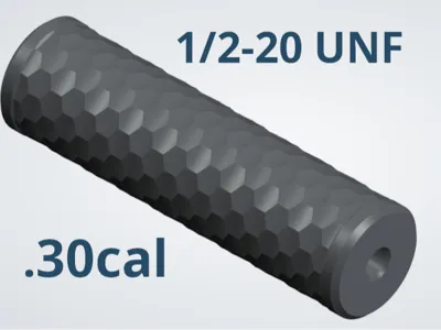 High Power Moderator Hexagon .30 (1/2-20 UNF)