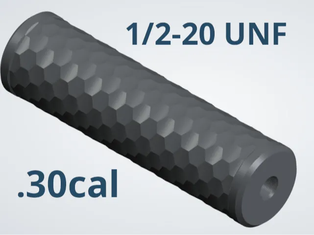 High Power Moderator Hexagon .30 (1/2-20 UNF)