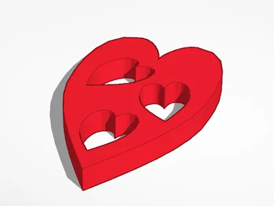 Heart decor with hearts inside