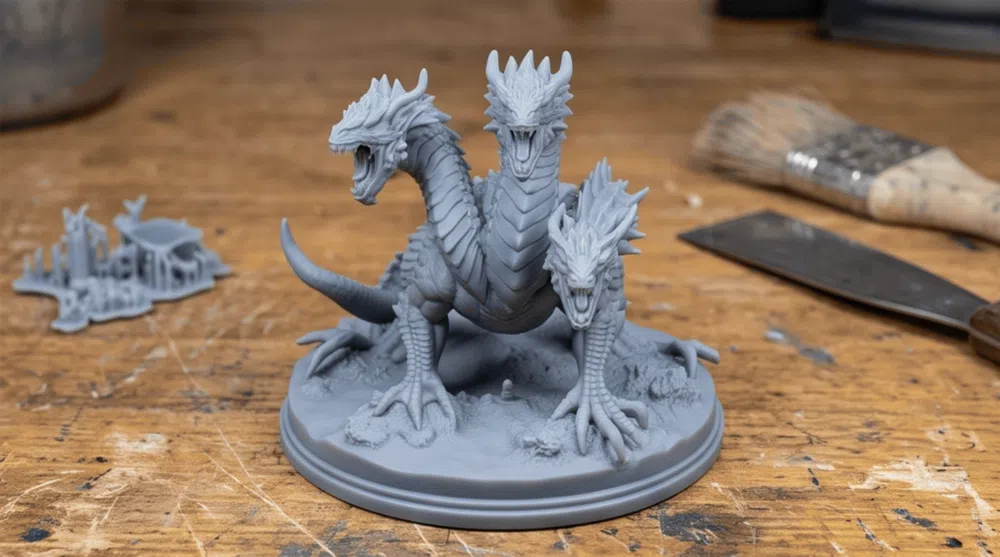 Escenografía en miniatura: Swamp Hydra Terror | RPG Mini. Referencia del modelo original.