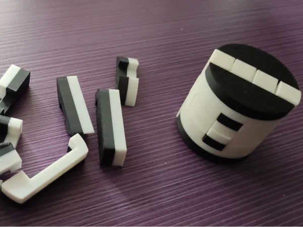 Puzzle 3D cylindrique niveau difficile