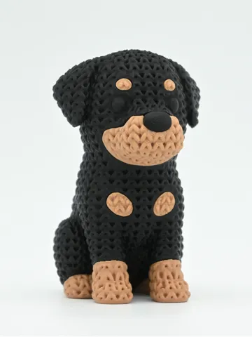 Accesorio para impresora 3D: Knitted Rottweiler Dog — vista de referencia 2