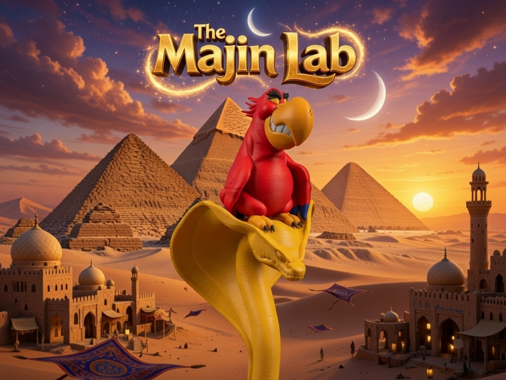 Aladdin Iago on Jafar’s Cobra Staff (AMS Ready)