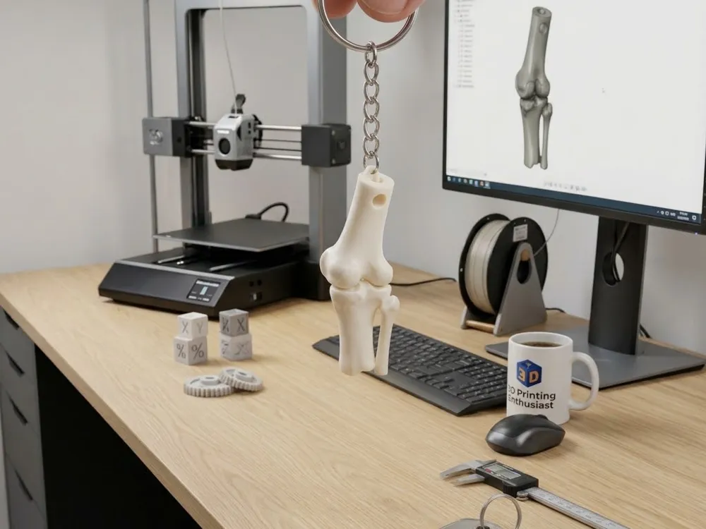 Anatomical Knee Bone Keychain & Model - Free 3D Print Model - MakerWorld