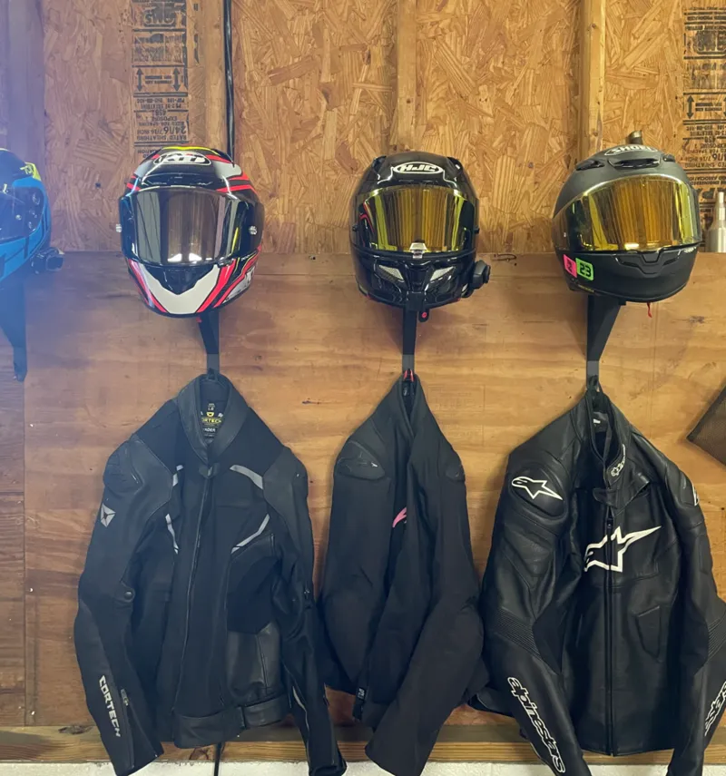 Motorcycle Helmet & Jacket Wall Mount/Display
