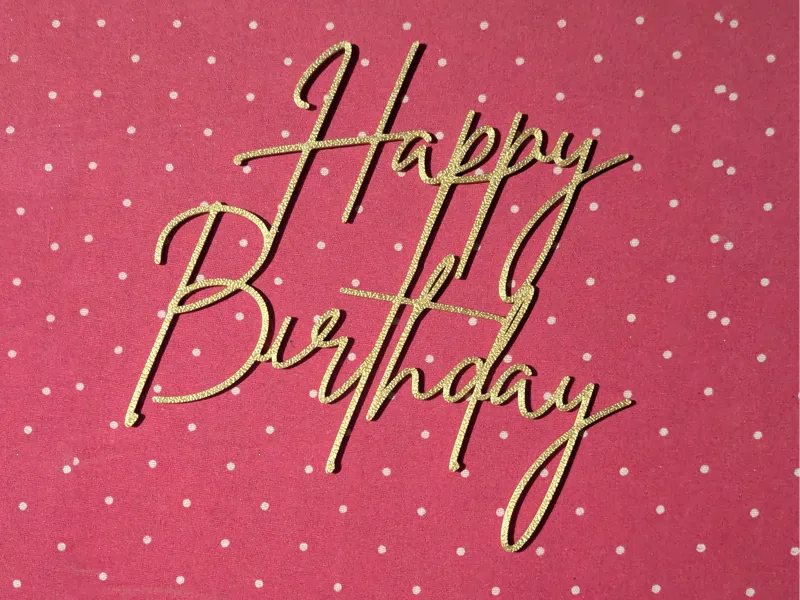Happy Birthday Cake Topper
