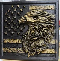 Bas-relief aigle et drapeau — photo 3