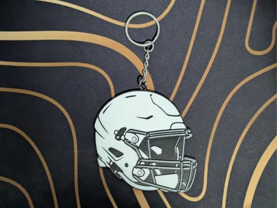 Football Helmet Keychain