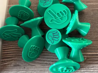 Clay Stamps European Finger Counting (Thumb First)