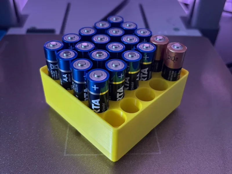 Gridfinity 2x2 AA & AAA Battery holder