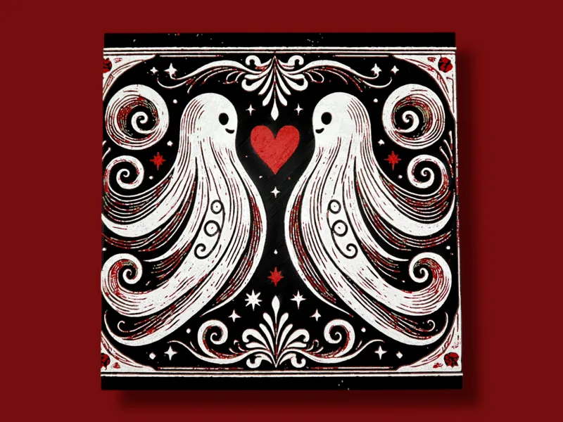 Ghost Couple #1 Valentine's Day Hueforge