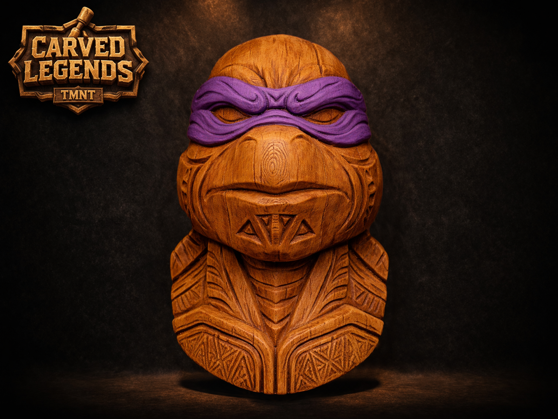 TMNT Donatello Mask – Carved Legends Wall Art
