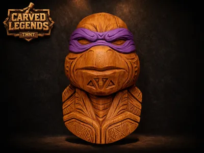 TMNT Donatello Mask – Carved Legends Wall Art