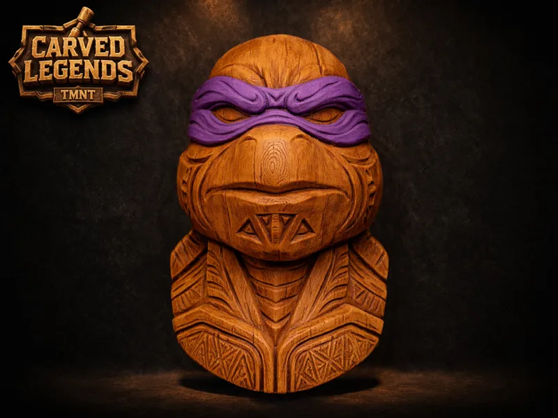 TMNT Donatello Mask – Carved Legends Wall Art