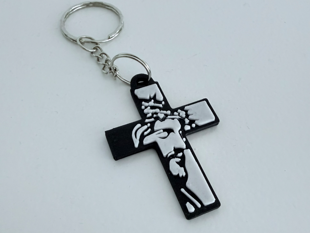 Jesus Cross Keychain – Jesus Christ Crucifix 3D model