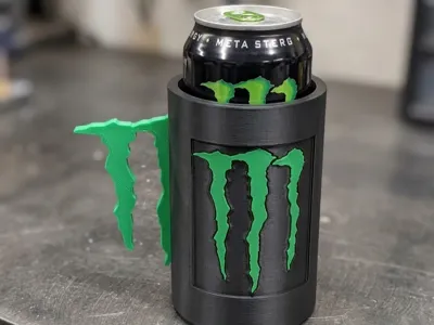 MONSTER ENERGY DRINK CAN HOLDER WITH MONSTERHANDLE