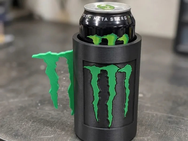 MONSTER ENERGY DRINK CAN HOLDER WITH MONSTERHANDLE