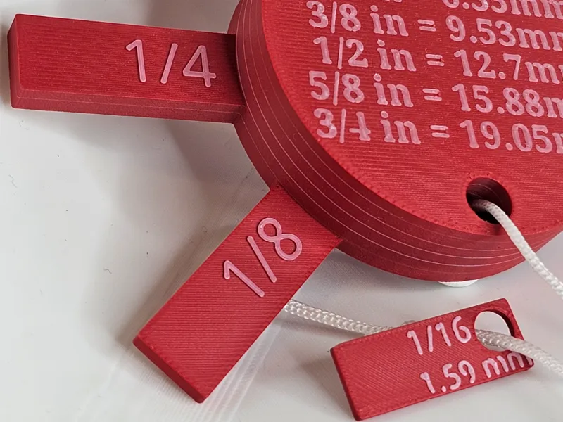Gap Tester - Spaces from 1/16 to 3/4 of an inch