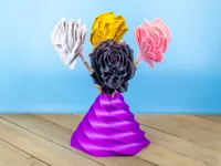 4-Stem Spiral Display Vase (For Skullwood Roses)