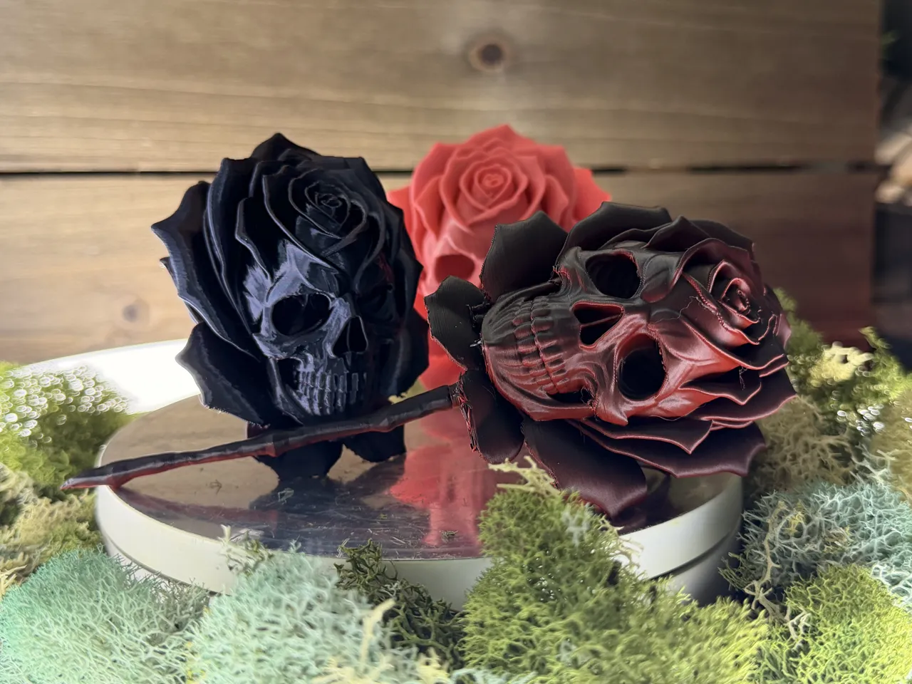 The Skullwood Forest Rose – Gothic Skull Flower view 3